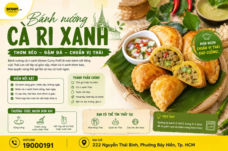 Bánh nướng cà ri xanh