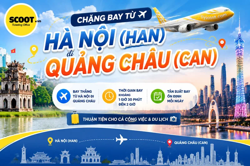 Chuyến bay từ Hà Nội đi Quảng Châu