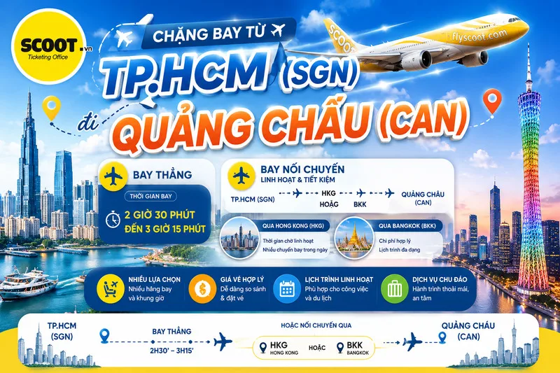Chuyến bay từ TP.HCM đi Quảng Châu