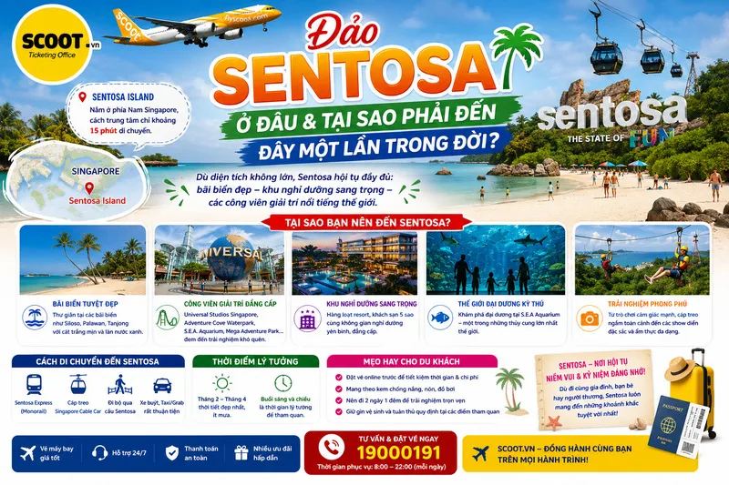 Đảo Sentosa Singapore ở đâu và tại sao phải đến đây một lần trong đời?