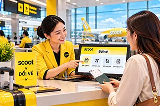 Hỗ trợ đổi vé máy bay Scoot