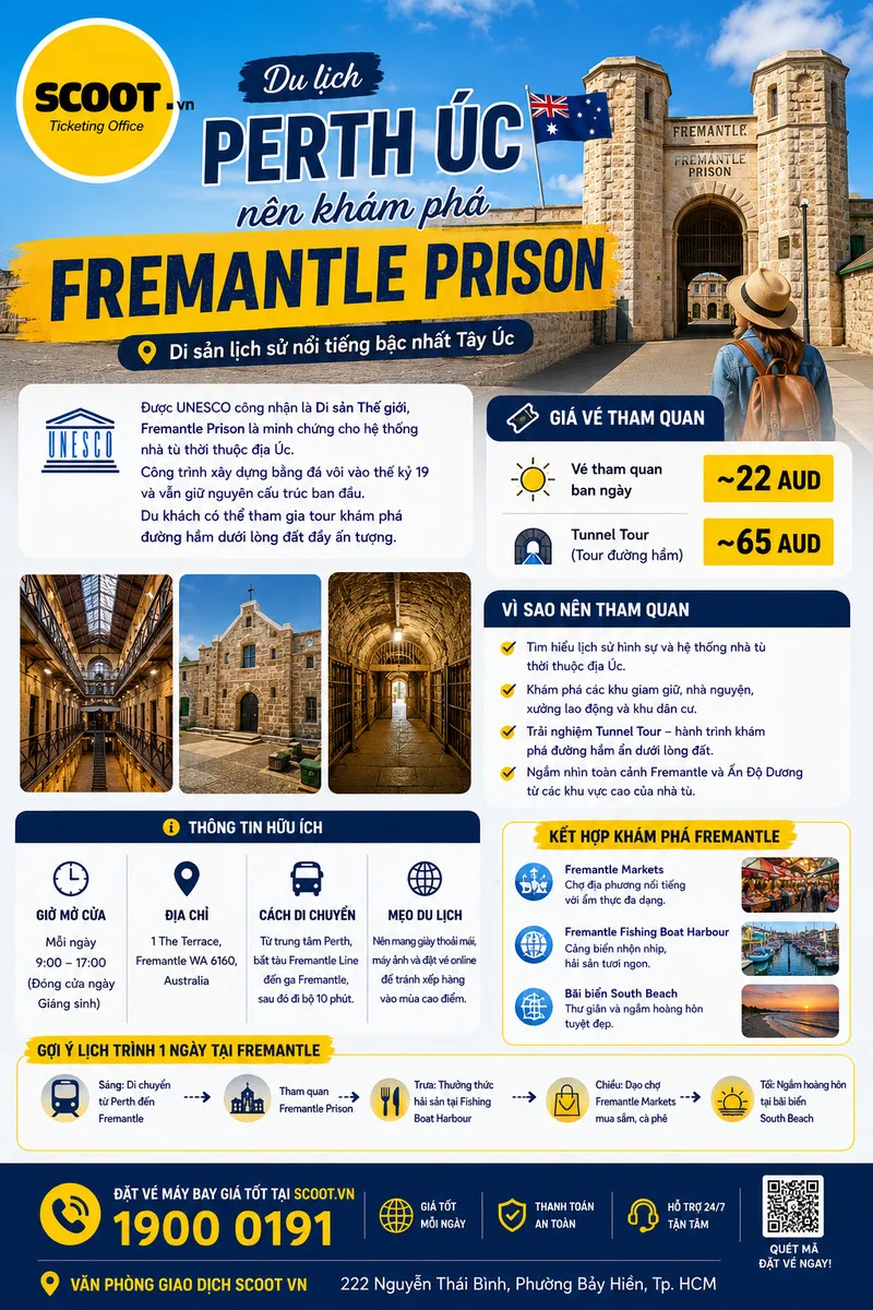 Du lịch Perth Úc nên khám phá Fremantle Prison