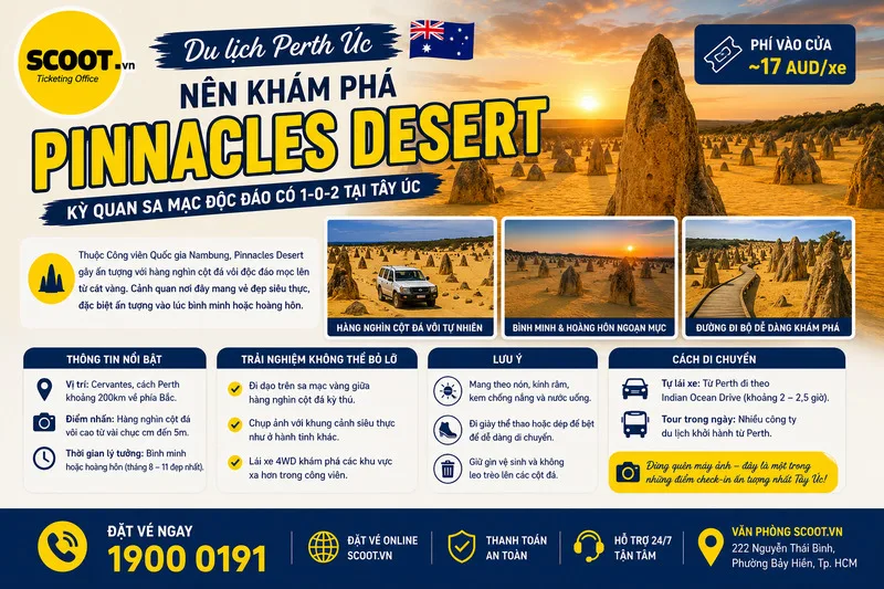 Du lịch Perth Úc nên khám phá Pinnacles desert