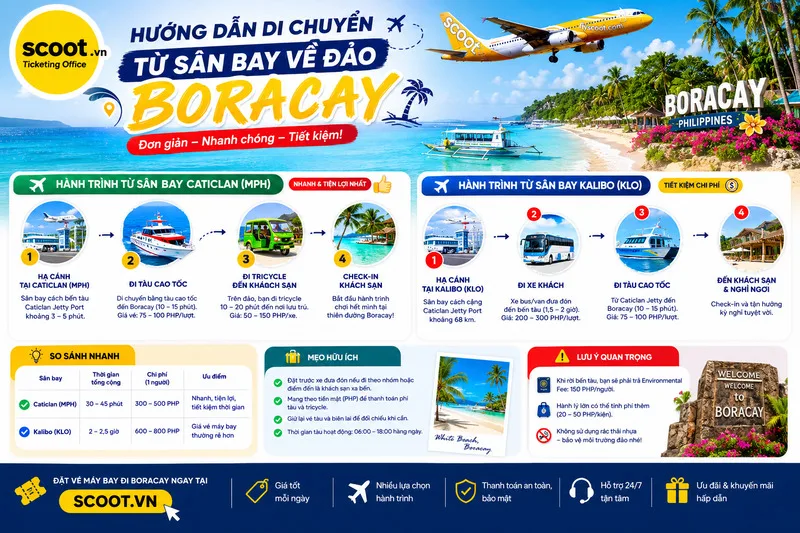 Hướng dẫn di chuyển từ sân bay về đảo Boracay