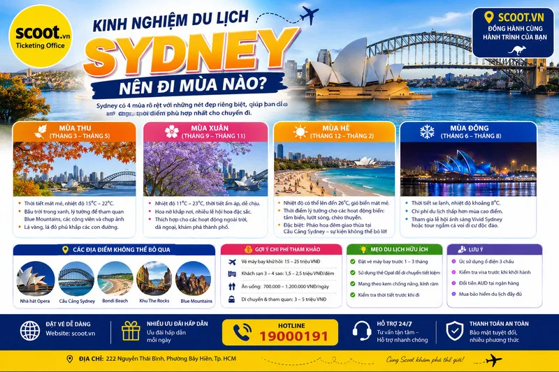 Kinh nghiệm du lịch Sydney nên đi mùa nào