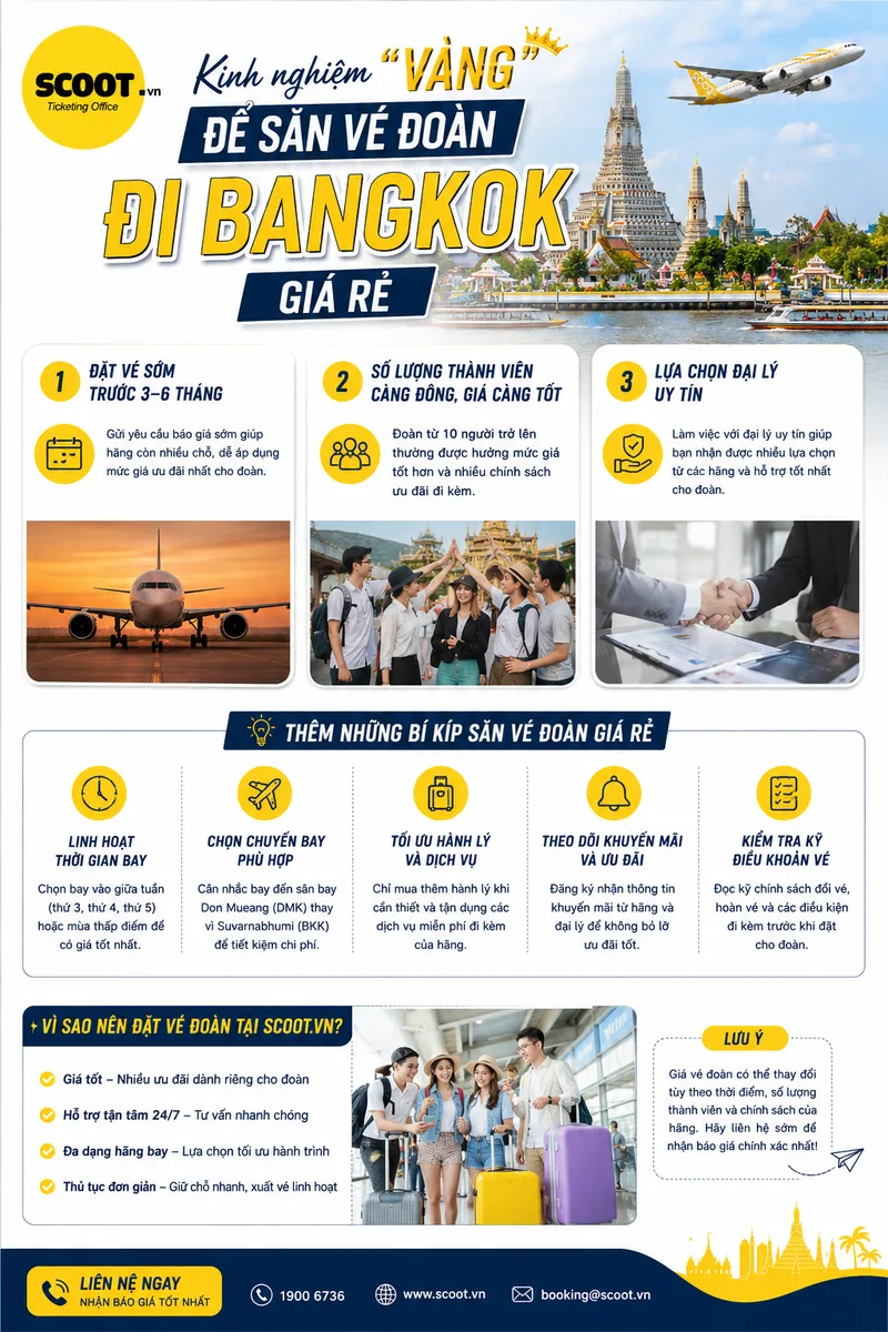 Kinh nghiệm vàng để săn vé đoán đi Bangkok giá rẻ