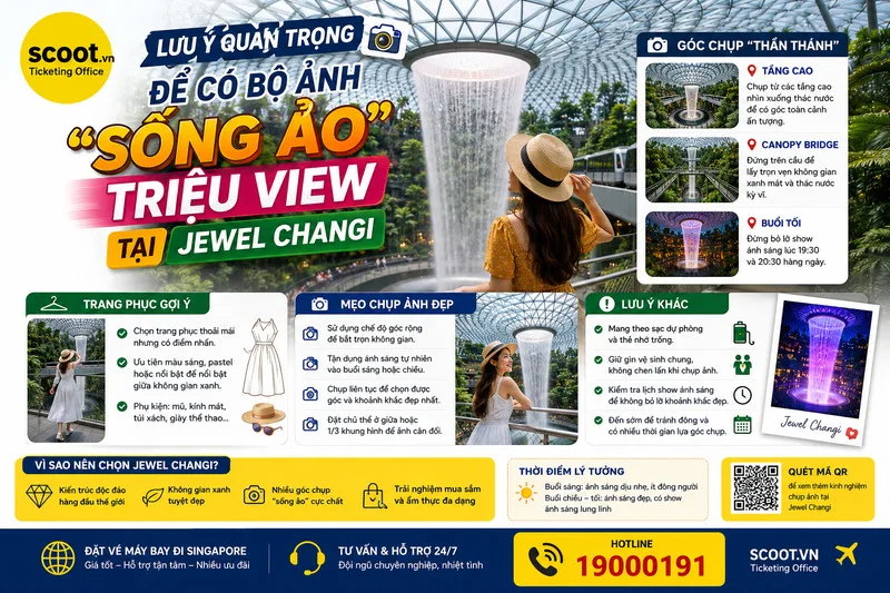 Lưu ý quan trọng để có bộ ảnh sống ảo triệu view tại sân bay Jewel Changi