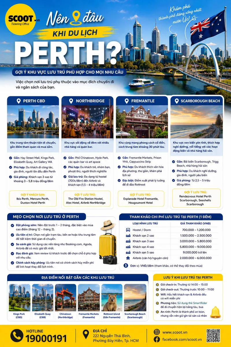 Nên ở đâu khi du lịch Perth