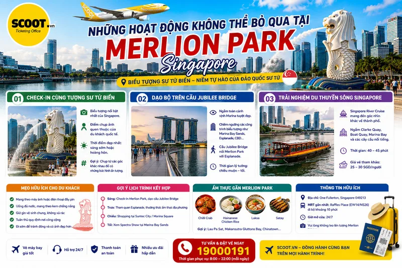 Những hoạt động không thể bỏ qua tại Công viên Merlion Park