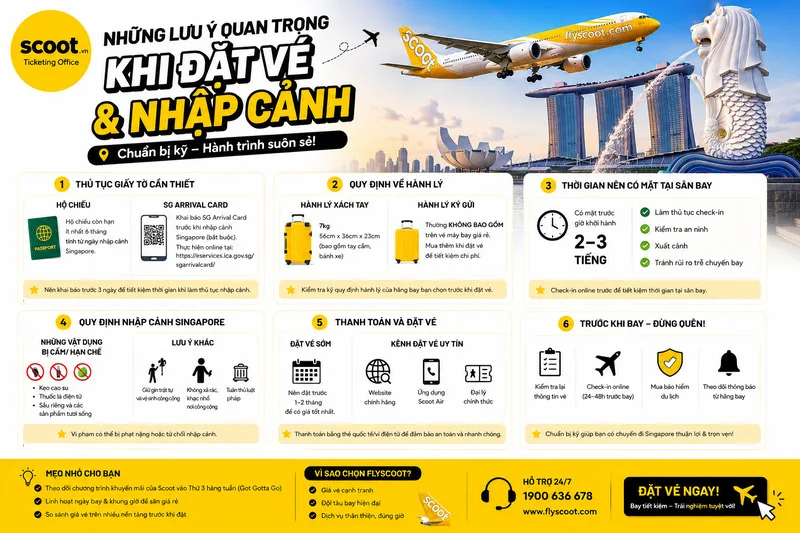 Những lưu ý quan trọng khi đặt vé và nhập cảnh