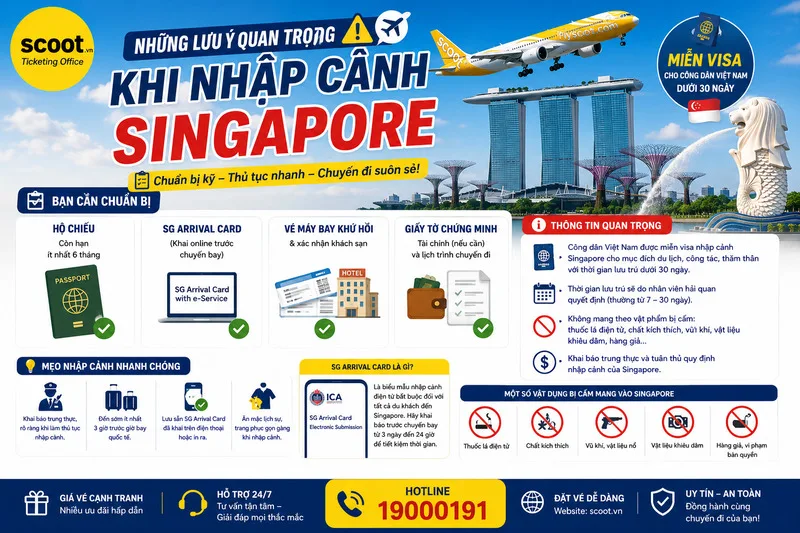Những lưu ý quan trọng khi nhập cảnh ở Singapore