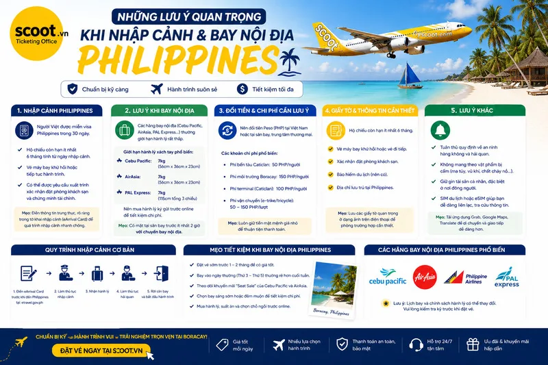 Những lưu ý quan trọng khi nhập cảnh và bay nội địa Philippines