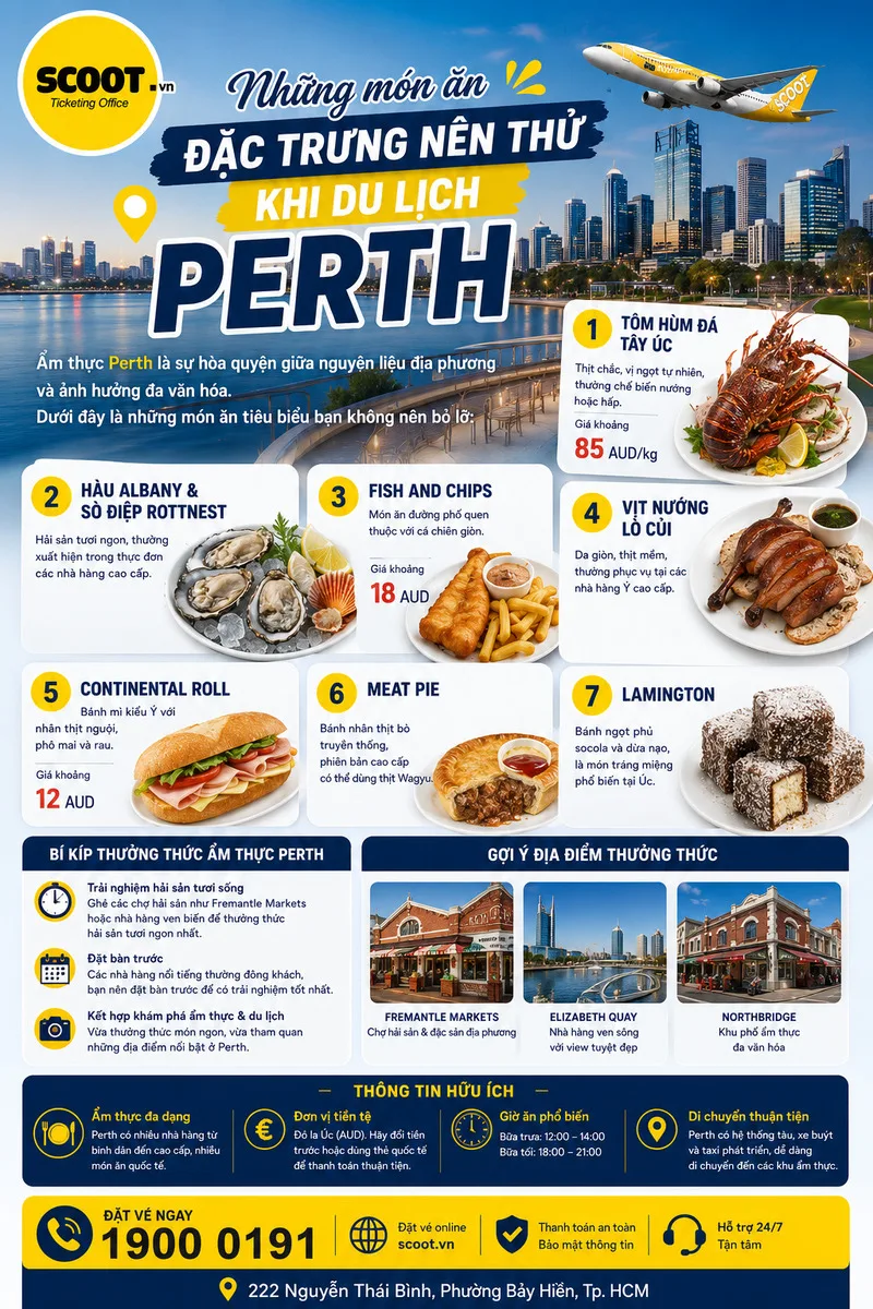 Những món ăn đặc trưng nên thử khi du lịch Perth
