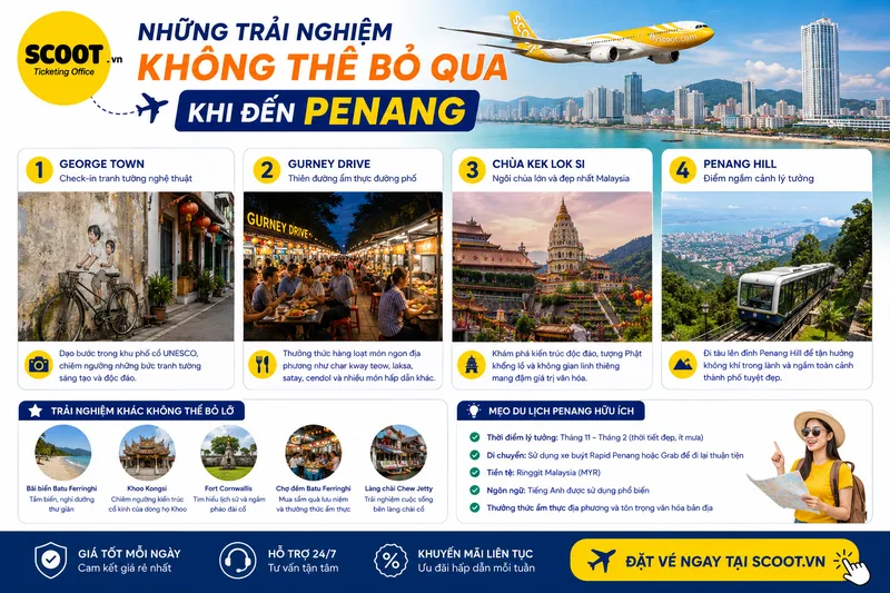 Những trải nghiệm không thể bỏ qua khi đến Penang