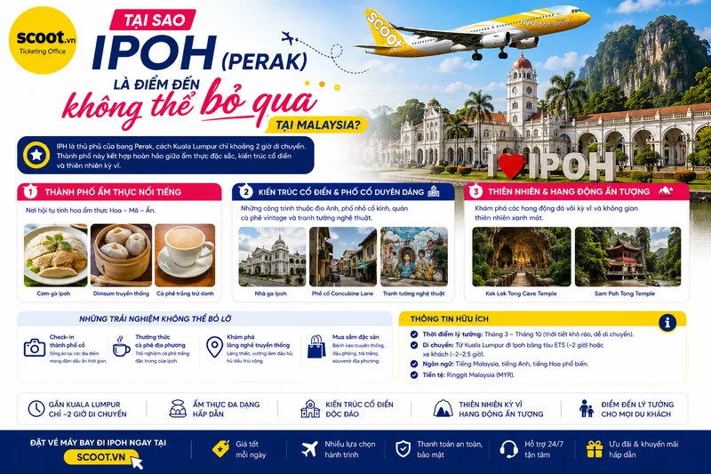 Tại sao Ipoh (Perak) là điểm đến không thể bỏ qua tại Malaysia?
