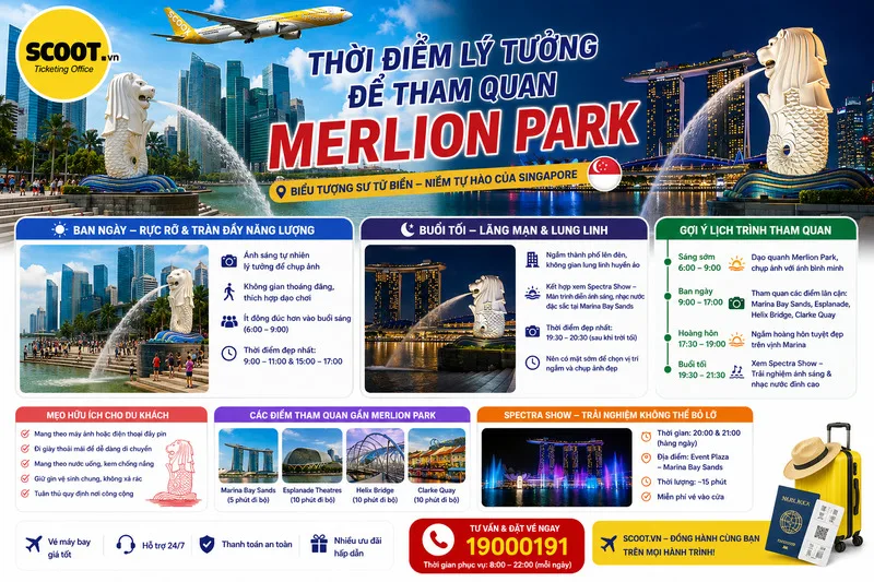 Thời điểm lý tưởng để tham quan Merlion Park