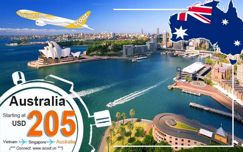 Vé máy bay đi Úc giá rẻ
