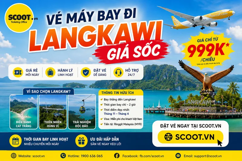 Vé máy bay đi Langkawi giá sốc