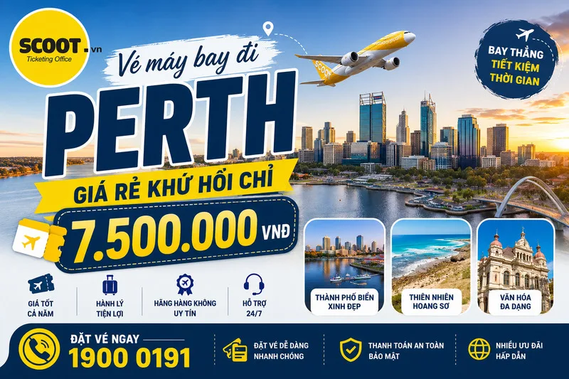 Vé máy bay đi Perth giá rẻ