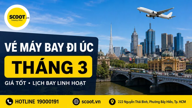vé máy bay đi Úc tháng 3