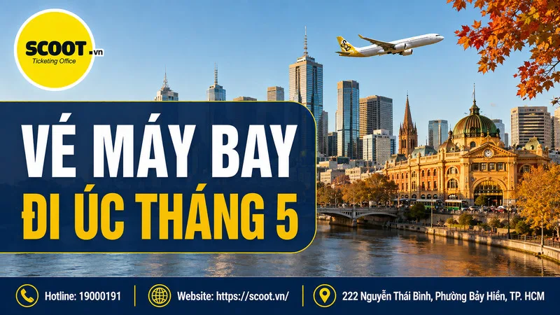 vé máy bay đi Úc tháng 5